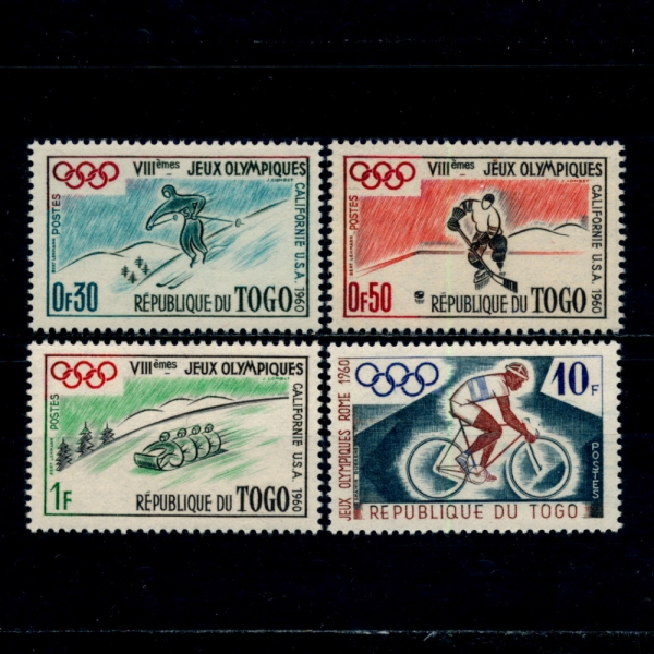 TOGO()-#369~72(4)-8TH WINTER OLYMPIC GAMES, SQUAW VALLEY AND 17TH OLYMPIC GAMES, ROME(ø)-1960