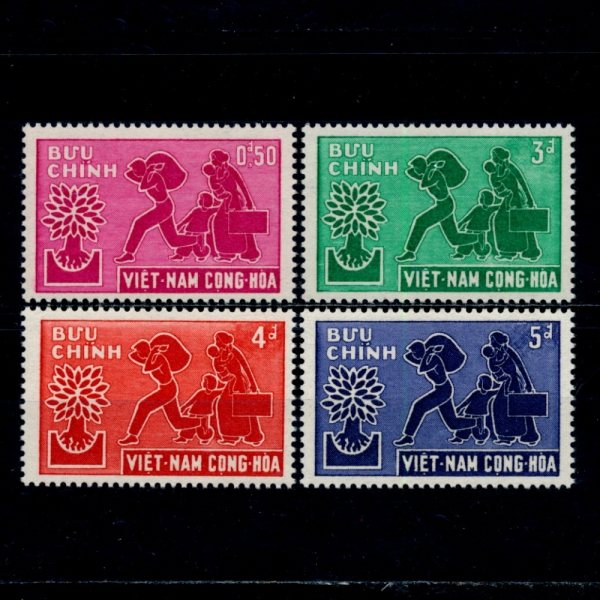VIET NAM(Ʈ)-#132~5(4)-WORLD REFUGEE YEAR(  )-1960.4.7