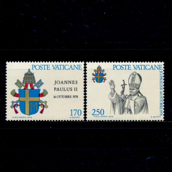 VATICAN CITY(Ƽĭ ñ)-#645~6(2)-ARMS OF POPE JOHN PAUL II(Ȳ  ٿ 2 )-1979.3.22