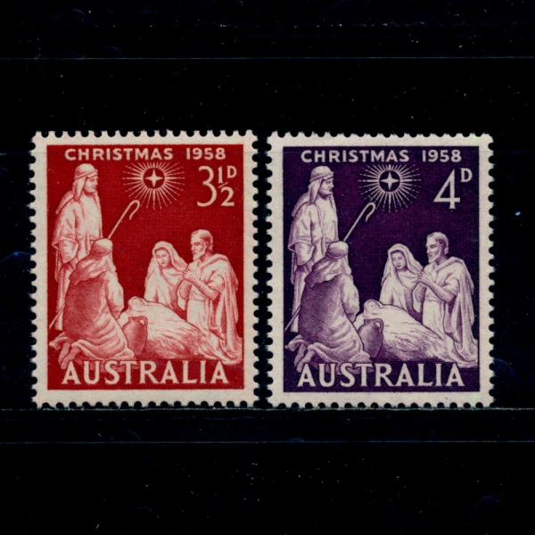 AUSTRALIA(Ʈϸ)-#312~3(2)-NATIVITY( ź)-1958.11.5