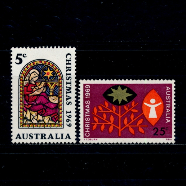 AUSTRALIA(Ʈϸ)-#466~7(2)-NATIVITY AND TREE OF LIFE( ź, )-1969.10.15