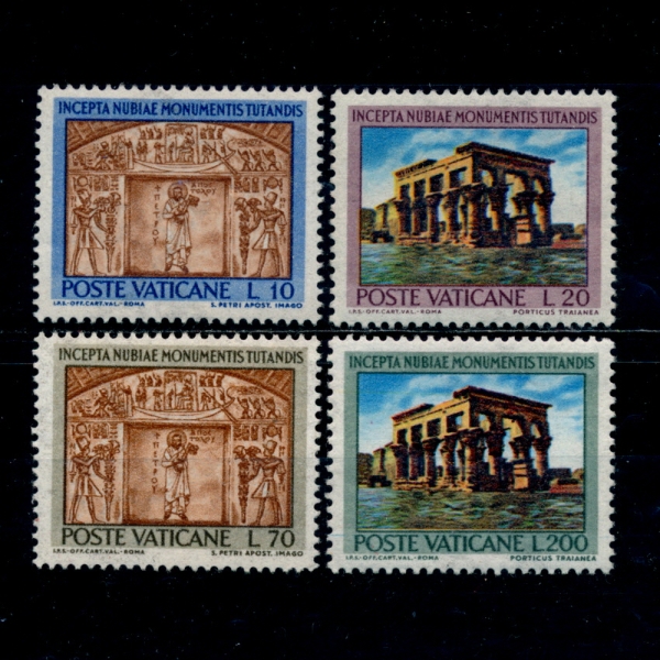 VATICAN CITY(Ƽĭ ñ)-#379~82(4)-UNESCO WORLD CAMPAIGN TO SAVE HISTORIC MONUMENTS IN NUBIA( 买 ϱ  ķ)-1964.3.10