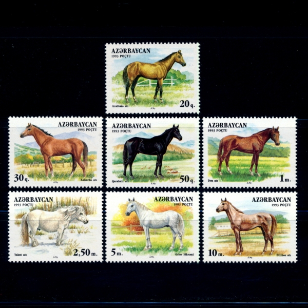 AZERBAIJAN()-#356~62(7)-HORSES()-1993.2.1