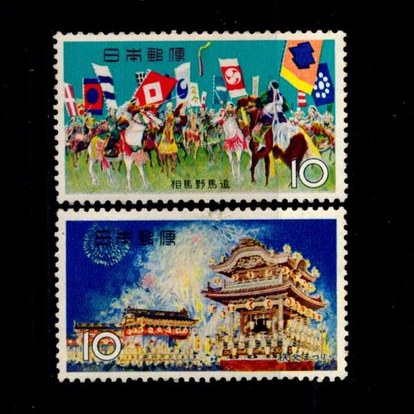 JAPAN(Ϻ)-#844~5(2)-HORSE CHASE, SOMA AND CHICHIBU FESTIVAL SCENE( ߰,)-1965
