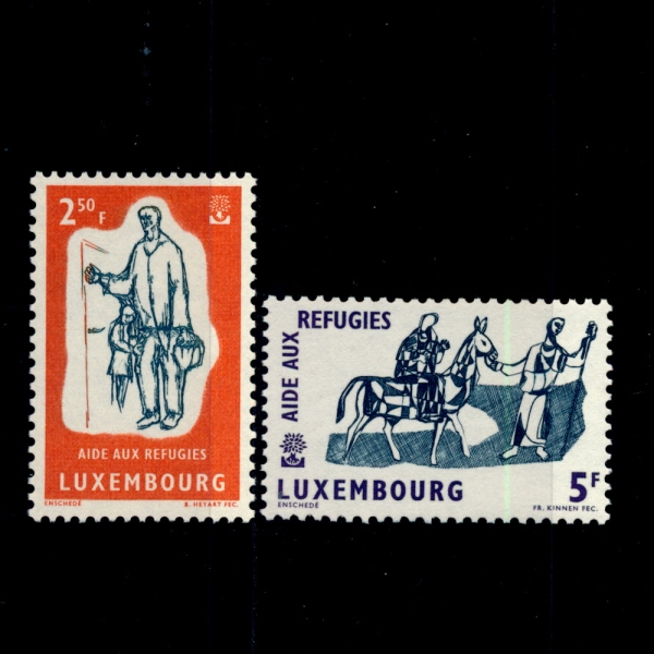 LUXEMBOURG(θũ)-#357~8(2)-WORLD REFUGES YEAR(  )-1960.4.7