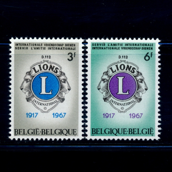 BELGIUM(⿡)-#379~80(2)-LIONS CLUB INTL., 50TH ANNIV.(̿½ȸ 50ֳ)-1967.1.14