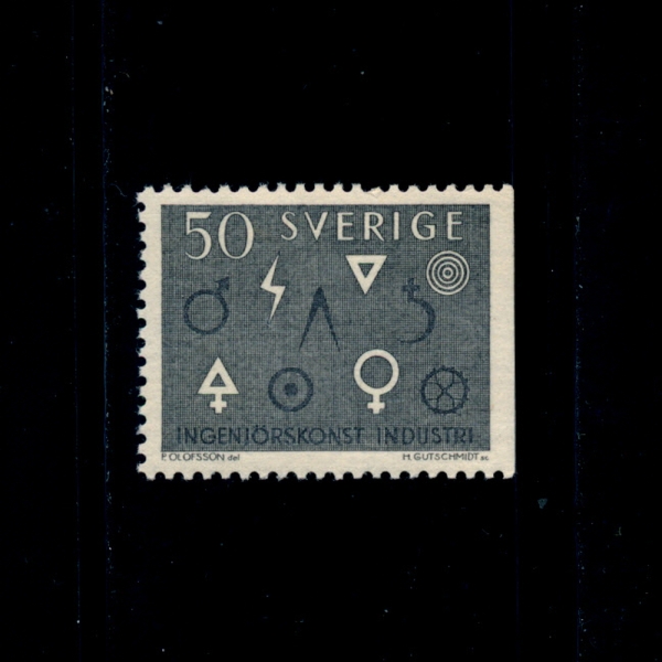 SWEDEN()-#628-50o-ENGINEERING AND INDUSTRY SYMBOLS(,)-1963.5.27