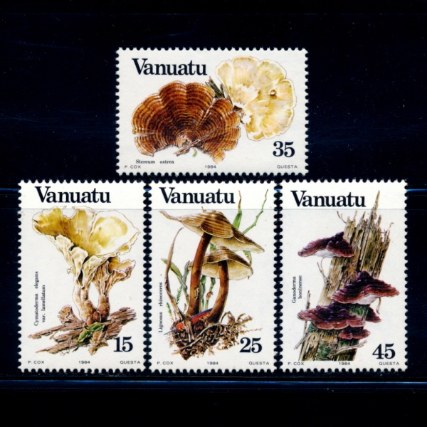 VANUATU(ٴ)-#352~5(4)-MUSHROOMS AND LOCAL FUNGI(,߻)-1984.1.9