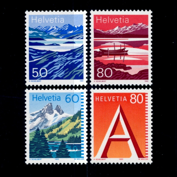 SWITZERLAND()-#904~8(4)-MOUNTAIN LAKES AND LAGO MOESOLA(,ȣ,  )-1991~95