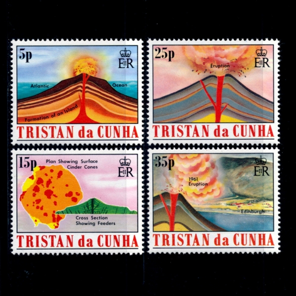 TRISTAN DA CUNHA(Ʈź  )-#320~3(4)-VOLCANIC ISLANDS(ȭ꼶)-1982.11.1