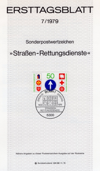 GERMANY()-#1290-50pf-EMBLEMS OF ROAD RESCUE SERVICES(  )- ߽øī(MAXIMUMCARD)-1979.2.14
