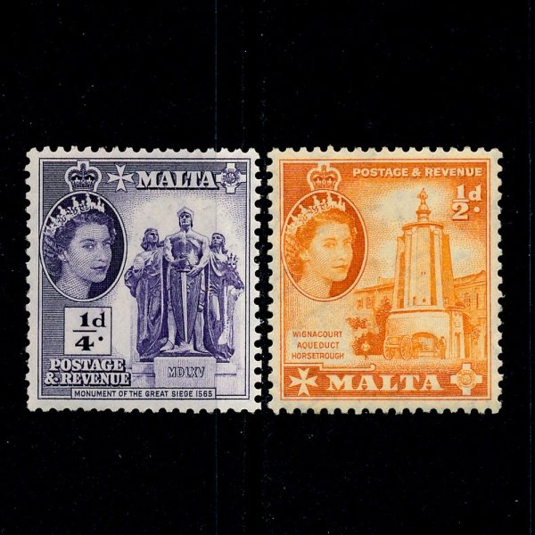 MALTA(Ÿ)-#246~7(2)-MONUMENT OF THE GREAT SIEGE, 1565( )-1956