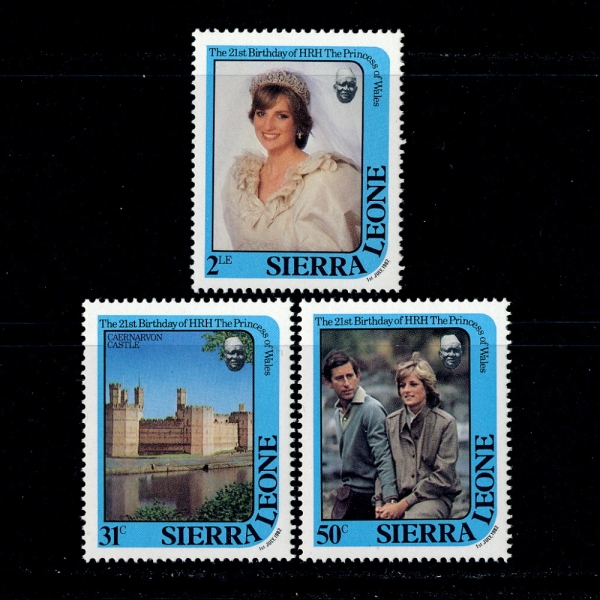 SIERRA LEONE(ÿ󸮿)-#531~3(3)-PRINCE CHARLES AND LADY DIANA(Ȳڿ ֳ̾)-1982.7